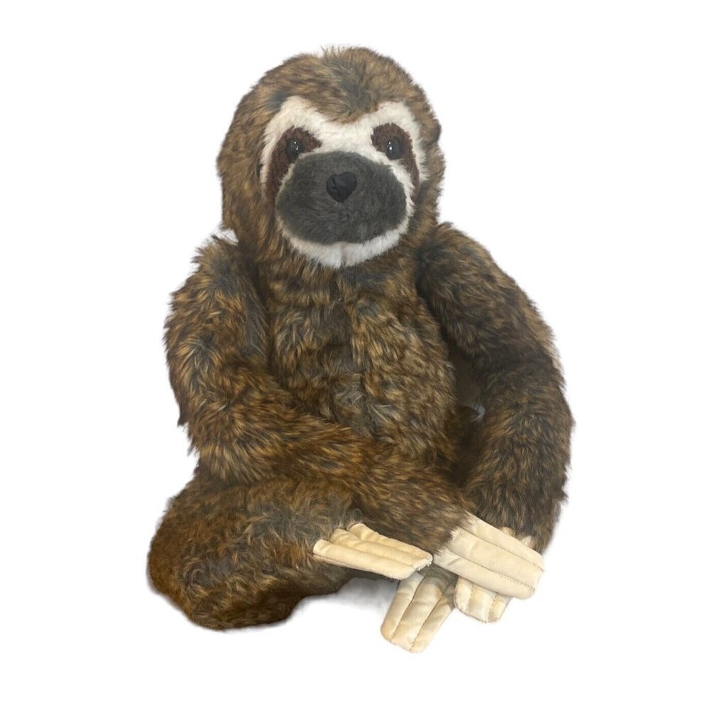 Melissa & Doug SLOTH 17" Realistic Plush Vinyl Claws Stuffed Animal hugging